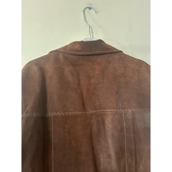 Wilsons Leather Vintage Y2K Brown Leather Suede M. Julian Jacket Size L Large - Picture 5 of 12
